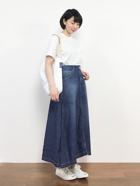 三由佳奈さん(レディース・160cm)の春コーディネート