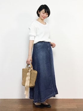 三由佳奈さん（レディース・160cm）の春コーディネート