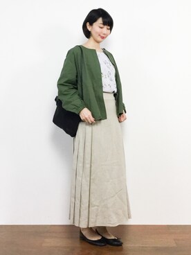 三由佳奈さん（レディース・160cm）の春コーディネート