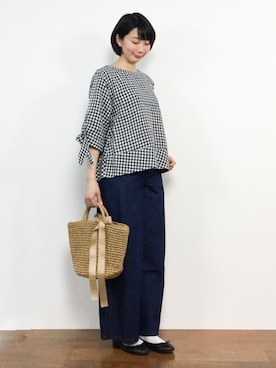 三由佳奈さん（レディース・160cm）の春コーディネート