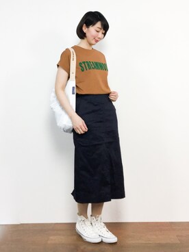 三由佳奈さん(レディース・160cm)の春コーディネート