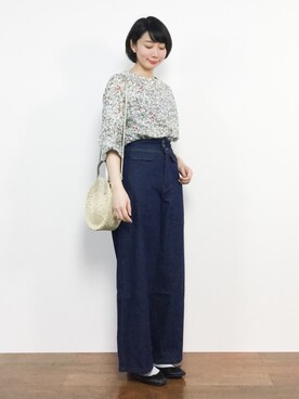 三由佳奈さん（レディース・160cm）の春コーディネート