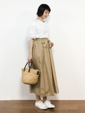 三由佳奈さん（レディース・160cm）の春コーディネート