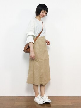 三由佳奈さん（レディース・160cm）の春コーディネート