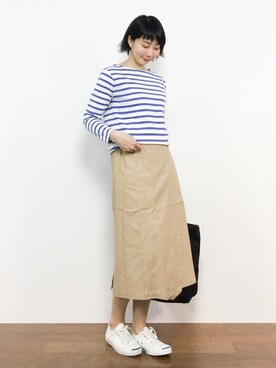 三由佳奈さん（レディース・160cm）の春コーディネート