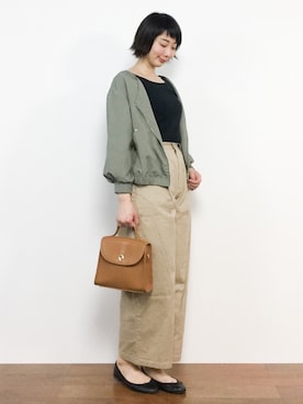 三由佳奈さん(レディース・160cm)の春コーディネート