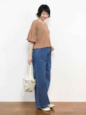 三由佳奈さん（レディース・160cm）の春コーディネート