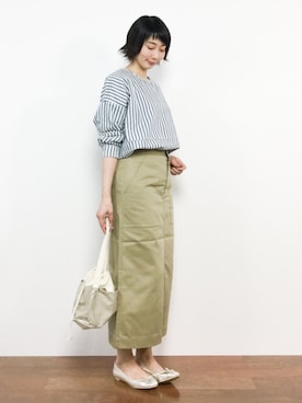 三由佳奈さん（レディース・160cm）の春コーディネート