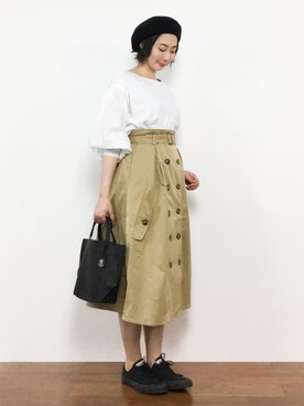 三由佳奈さん（レディース・160cm）の春コーディネート