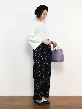 三由佳奈さん（レディース・160cm）の春コーディネート