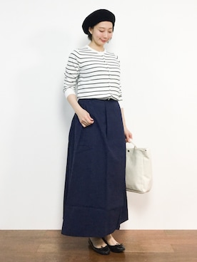 三由佳奈さん（レディース・160cm）の春コーディネート