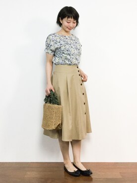 三由佳奈さん（レディース・160cm）の春コーディネート
