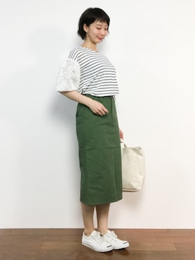 三由佳奈さん（レディース・160cm）の春コーディネート