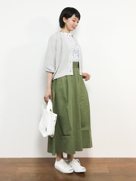 三由佳奈さん（レディース・160cm）の春コーディネート