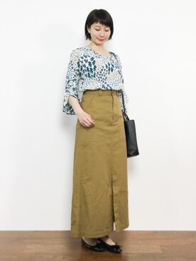 三由佳奈さん（レディース・160cm）の春コーディネート