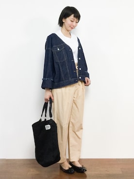 三由佳奈さん(レディース・160cm)の春コーディネート