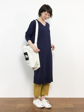 三由佳奈さん(レディース・160cm)の春コーディネート