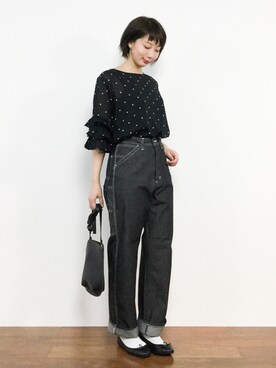 三由佳奈さん（レディース・160cm）の春コーディネート