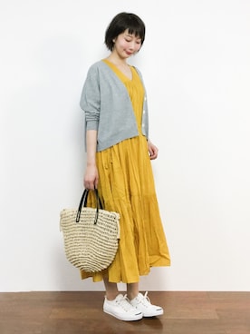 三由佳奈さん（レディース・160cm）の春コーディネート