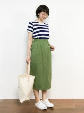 三由佳奈さん（レディース・160cm）の春コーディネート