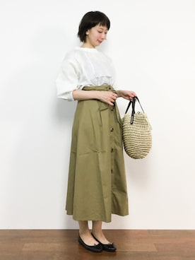 三由佳奈さん（レディース・160cm）の春コーディネート