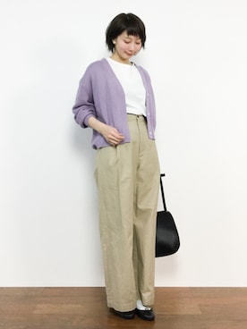 三由佳奈さん(レディース・160cm)の春コーディネート