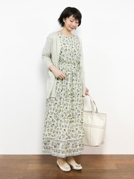 三由佳奈さん（レディース・160cm）の春コーディネート