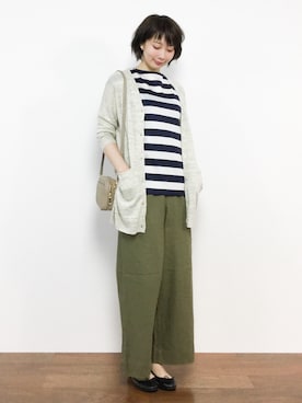 三由佳奈さん（レディース・160cm）の春コーディネート