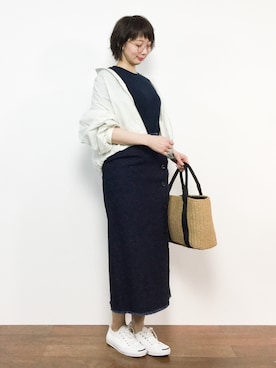 三由佳奈さん（レディース・160cm）の春コーディネート