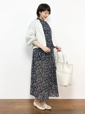 三由佳奈さん（レディース・160cm）の春コーディネート