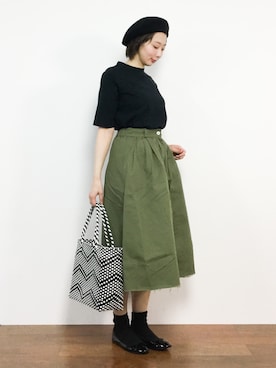 三由佳奈さん（レディース・160cm）の春コーディネート