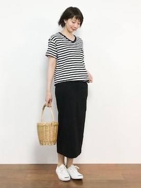 三由佳奈さん（レディース・160cm）の春コーディネート