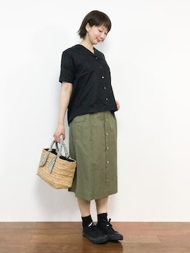 三由佳奈さん（レディース・160cm）の春コーディネート