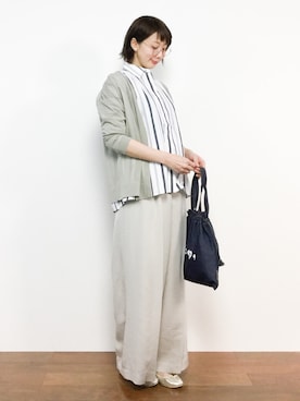 三由佳奈さん（レディース・160cm）の春コーディネート