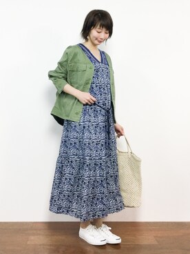 三由佳奈さん（レディース・160cm）の春コーディネート