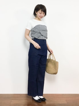 三由佳奈さん（レディース・160cm）の春コーディネート