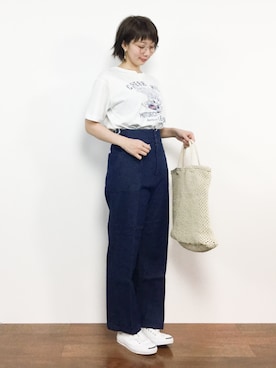 三由佳奈さん（レディース・160cm）の春コーディネート