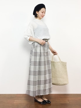 三由佳奈さん（レディース・160cm）の春コーディネート