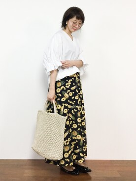 三由佳奈さん（レディース・160cm）の春コーディネート