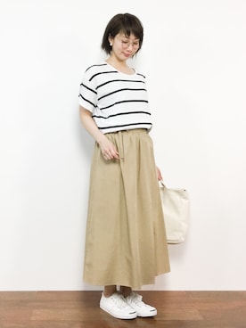 三由佳奈さん（レディース・160cm）の春コーディネート