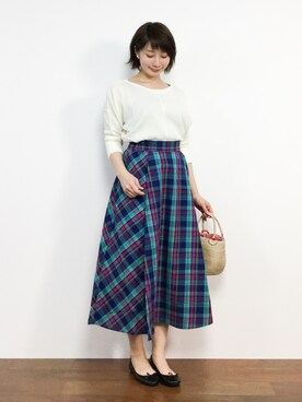 三由佳奈さん（レディース・160cm）の春コーディネート