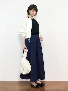 三由佳奈さん（レディース・160cm）の春コーディネート