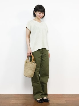 三由佳奈さん（レディース・160cm）の春コーディネート