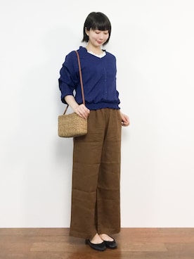 三由佳奈さん(レディース・160cm)の春コーディネート