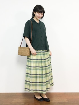 三由佳奈さん（レディース・160cm）の春コーディネート