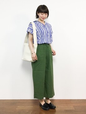 三由佳奈さん(レディース・160cm)の春コーディネート