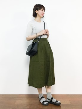 三由佳奈さん(レディース・160cm)の春コーディネート