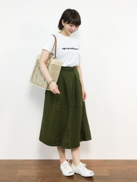 三由佳奈さん（レディース・160cm）の夏コーディネート