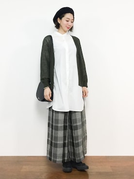 三由佳奈さん（レディース・160cm）の春コーディネート