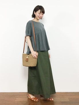 三由佳奈さん（レディース・160cm）の夏コーディネート